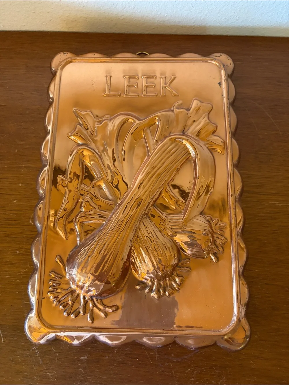 Copper Leek Wall Plaque — Decorative Home Wall Decor